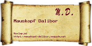Mauskopf Dalibor névjegykártya